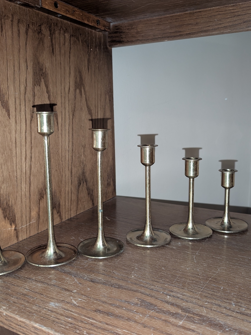 Brass Taper Candle Holders Set - Picture 4 of 4